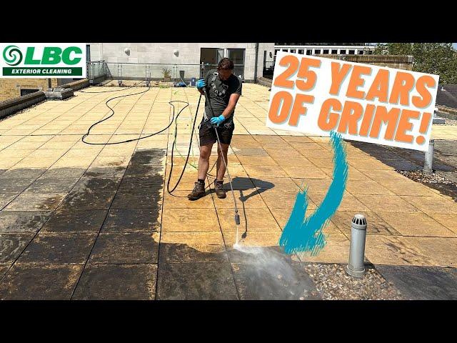 25 Years of Dirt! Insane Roof Terrace Transformation | Pressure Washing at Chelsea Gate Apartments