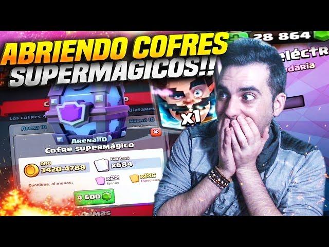 ABRIENDO COFRES SUPERMAGICOS + SORTEO!! | A POR MAGOS ELECTRICOS | Clash Royale | Rubinho vlc