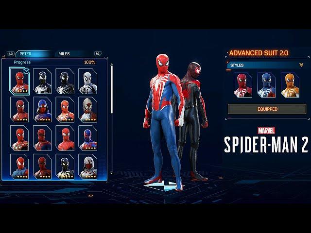 Spider-Man 2 (PS5) All 78 Suits & Styles Showcase @ 4K 60ᶠᵖˢ 