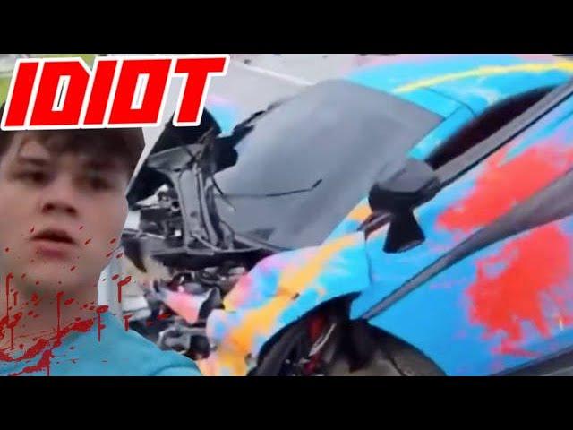 Idiot Streamer Jack Doherty Crashes Super Car & Gets Fired