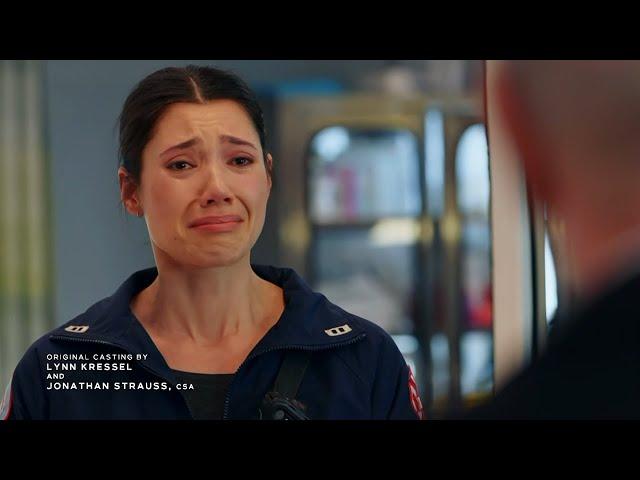 Violet Cries About Carver's Suicide Attempt on Chicago Fire Promo 13x15 (Feb. 26, 2025)