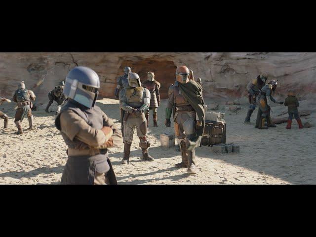 The Mandalorians train at desert hideout - The Mandalorian Season Three (2023)