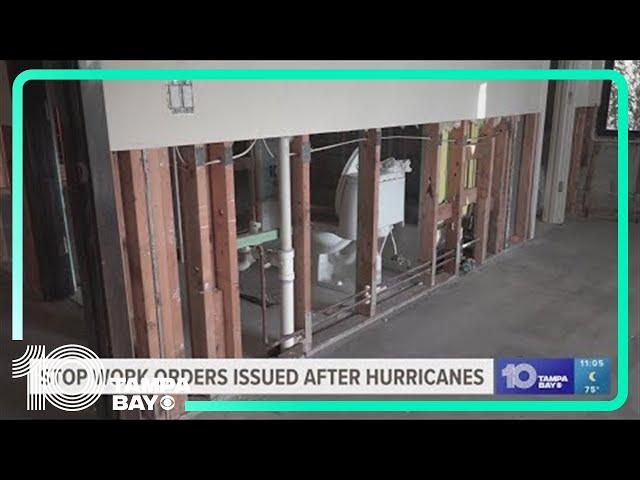 Stop Work Orders issued for Tampa Bay area residents during hurricane recovery