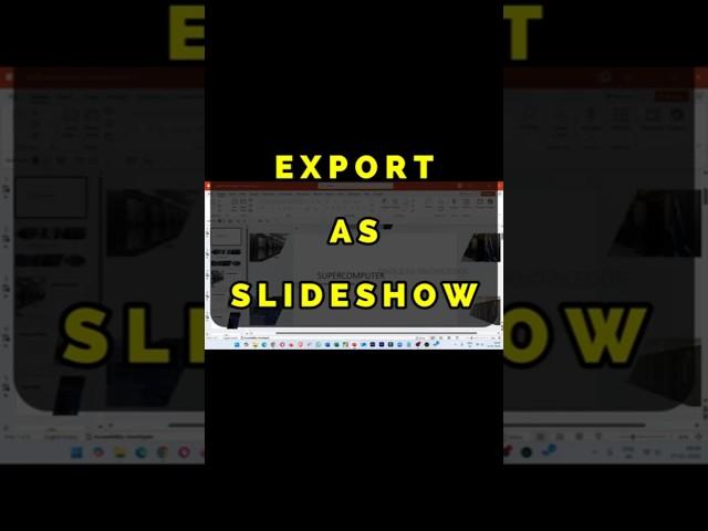 How to export PPT as a Slideshow