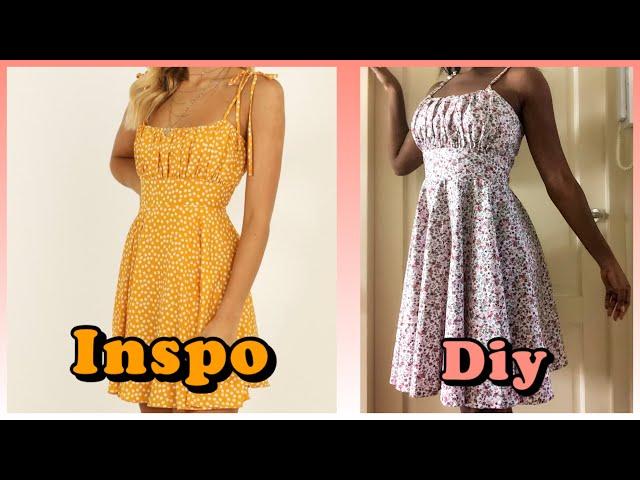 How to make a milkmaid dress | diy gathered bust dress| summer dress tutoria