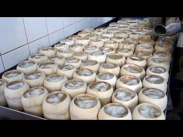 amazing coconut jelly making - thai street food