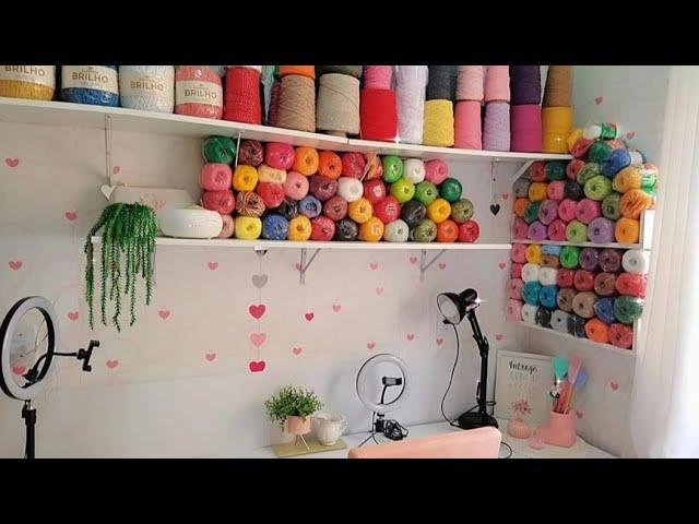 #vlog Organizando o ateliê para 2024  #crochet #croche #organização #crochelove #vlogdecroche