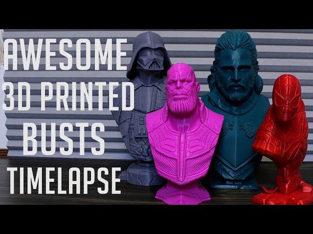 Awesome 3D Printed busts Timelapse / on creality ender 3 pro using octolapse