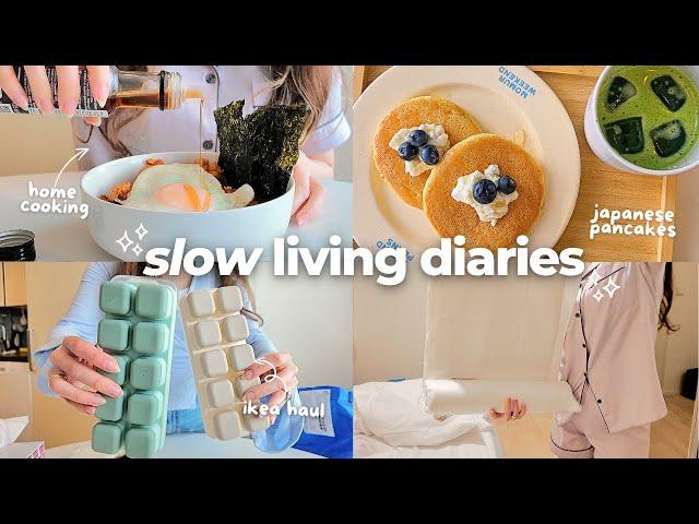 a slow & quiet day  fluffy pancakes, IKEA haul & evening reset