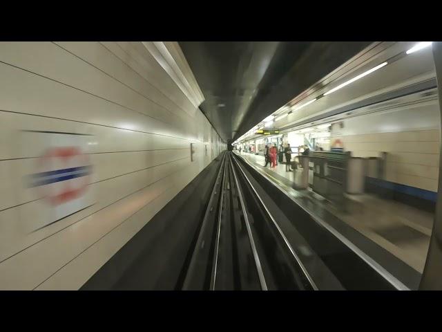 London Underground. Full journey. Heathrow T5 to Cockfosters. Drivers POV Piccadilly Line