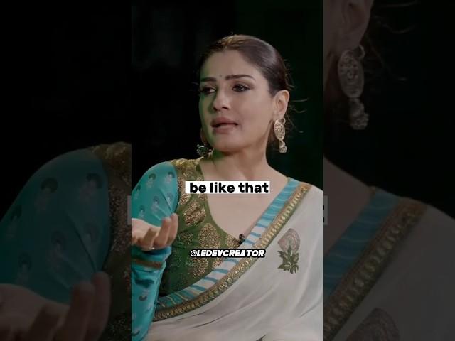 There is a line between honesty and being rude to another person - Raveena Tandon.