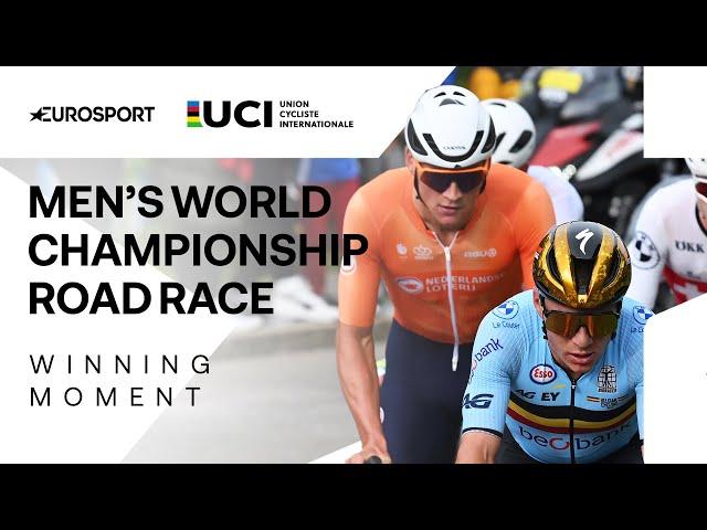 HE IS UNSTOPPABLE  | Men's Road Race World Championships 2024  Winning Moment | Eurosport Cycling