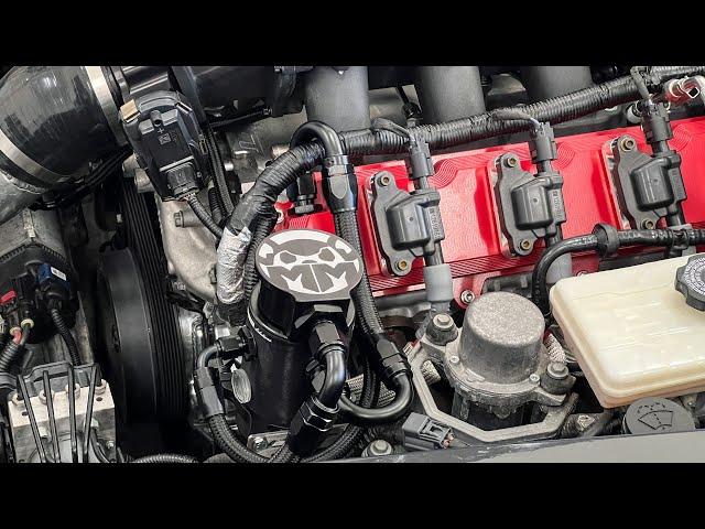 HOW TO INSTALL MIGHTY MOUSE OIL CATCH CAN  ON CORVETTE C7 AVENTADOR PROJECT
