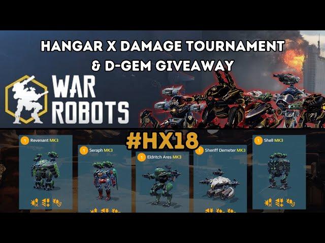 Hangar X 18 Tournament ID Drop & Giveaway (War Robots)