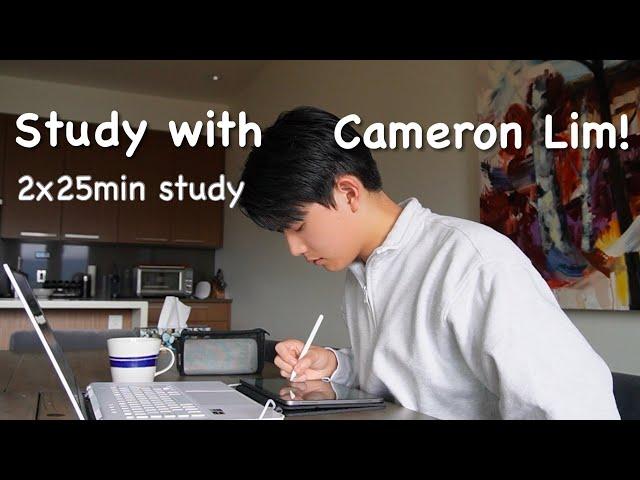 Study with me (with rain sounds): 25 min study x 5 min rest | Pomodoro study technique