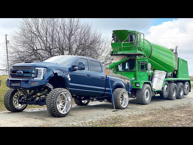 Filling Aluminum Truck Bed with 13,000LBS of Concrete (twice the max payload)