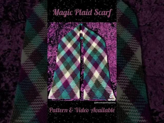 *Loom Knit Planned Pooling / Magic Plaid Scarf* PDF + Video @ LoomKnitPooling on Etsy and Ravelry ️