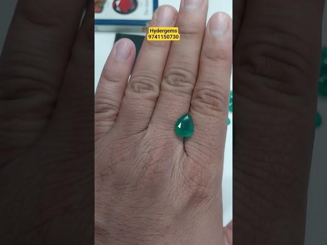 Elegance carved in pear Natural Emerald beauty at its finest #gemstone #emerald #shorts #viralvideo