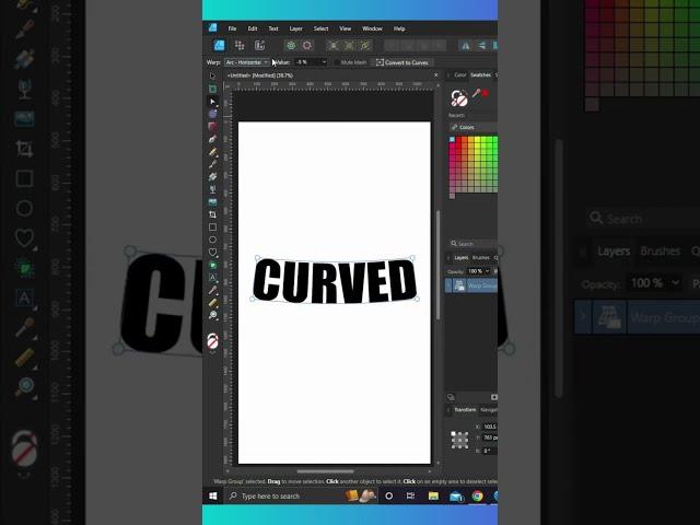 HOW TO CURVE TEXT IN AFFINITY DESIGNER 2