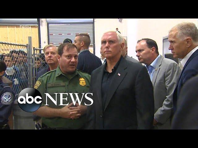 Pence visits two migrant detention centers in Texas