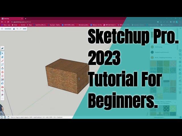 Sketchup tutorial for beginners 2023