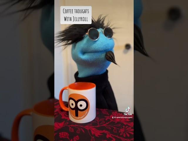 #Coffee Thoughts with Jellyroll. #frogs #puppet #funny #deep