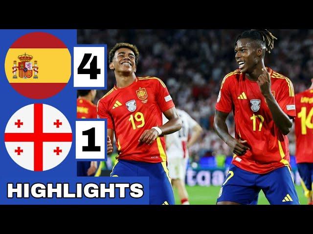 Spain vs Georgia (4-1) All GOALS & Extended HIGHLIGHTS | EURO 2024 Round Of 16!