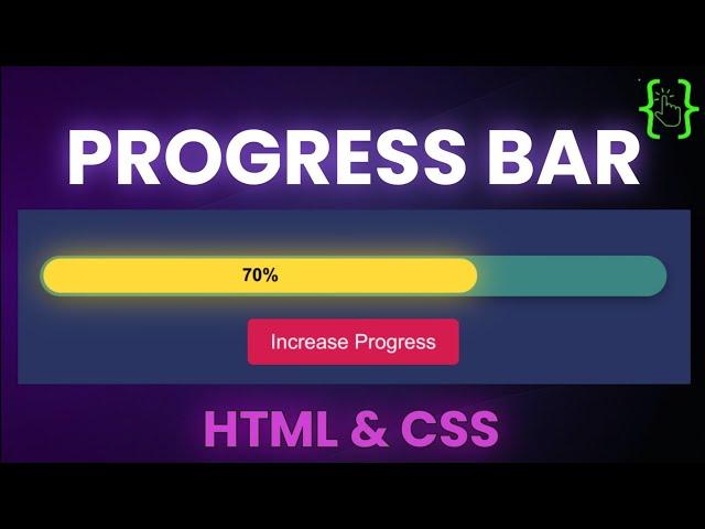 Progress bar in HTML and CSS | Custom CSS progress bar