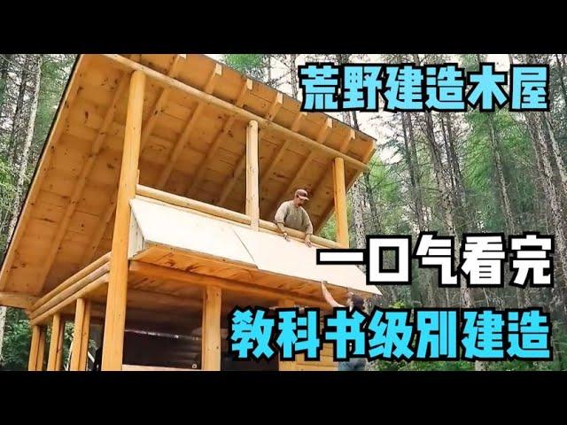 一口气看完，荒野建造，这样的房子应该是所有人想要的！#木屋建造 #徒手建造房屋 #野外搭建 #谁不想拥有一个小木屋呢 #荒野建造者