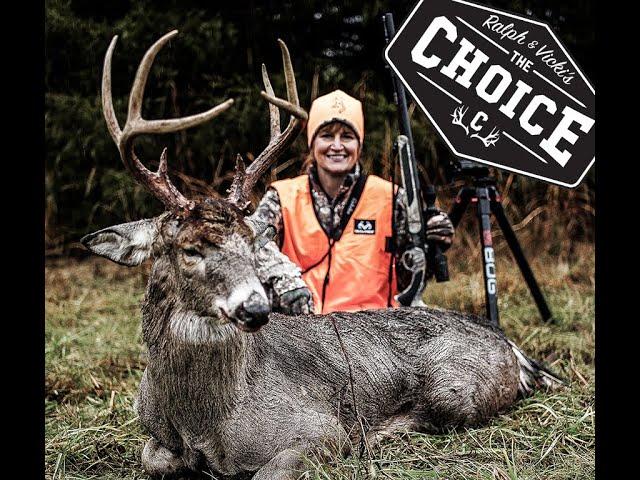 Vicki takes a great Blue Grass State Buck with her Traditions Muzzleloader after the 3rd encounter.