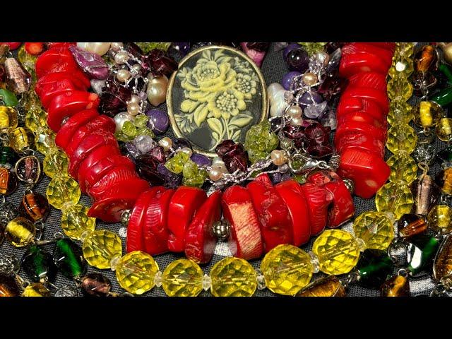 Mystery Jewelry Unboxing - Uranium Glass, Coral & Beads