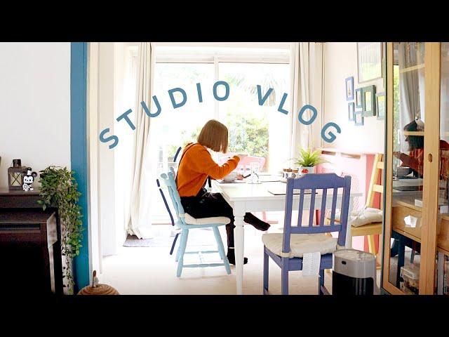 Day in the life of an Illustrator | New House, Studio Tour & Packing Etsy Orders || STUDIO VLOG