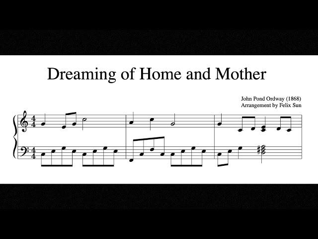 Dreaming of Home and Mother / 送别 (Songbie) / 旅愁 (Ryoshū) - Beautiful EASY Arrangement | Piano Sheets