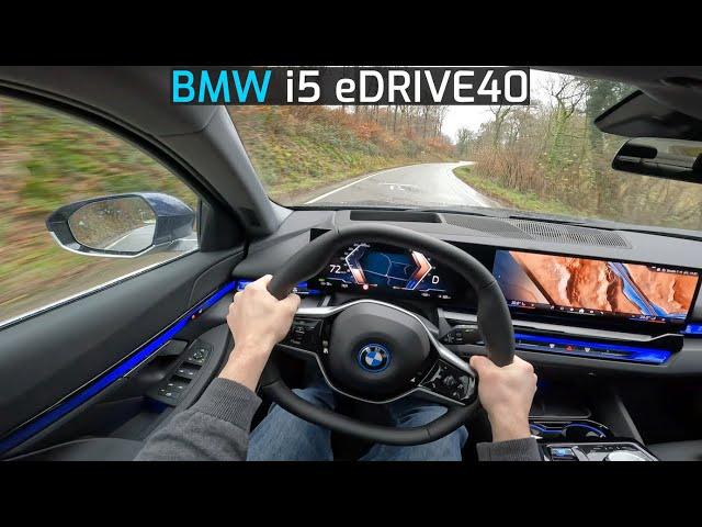 2024 BMW i5 eDRIVE40 340 HP POV TEST DRIVE