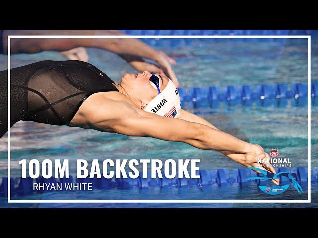 Rhyan White Wins Gold in 100 Back A Final | 2022 Phillips 66 National Championships | Irvine CA