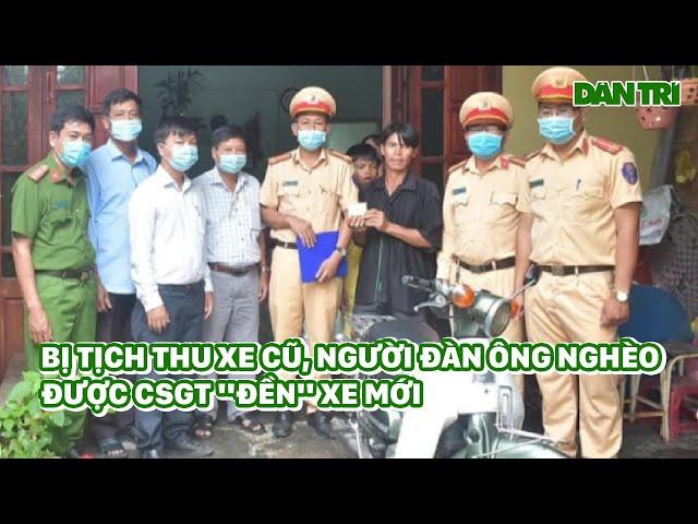 Bị Tịch Thu Xe Cũ, Người Đàn Ông Nghèo Được CSGT "Đền" Xe Mới #Shorts