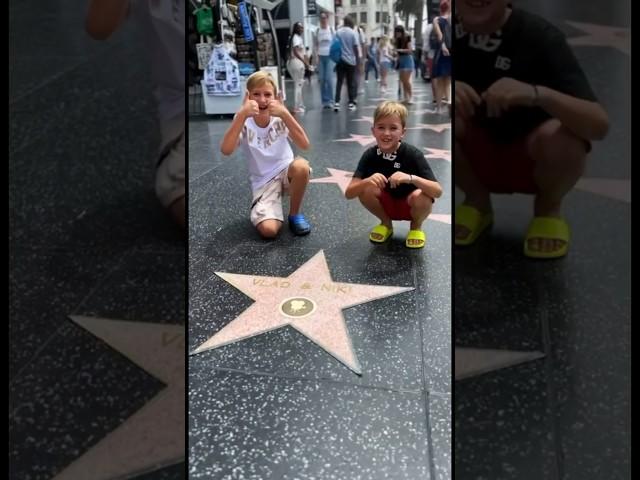 Vlad and Niki on Hollywood Walk of Fame! #shorts