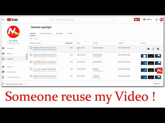 How to know who reuse content of my channel and request for remove