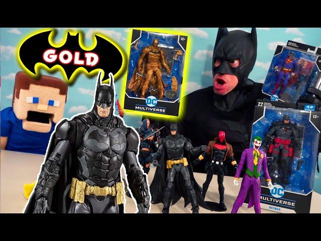 WE'RE Batman!!! HUGE TOY UNBOXING! BATMAN SCORES A GOLD McFarlane Toys Series 3 Figure!!