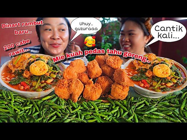 DADAKAN BANGET ‼️ MIE KUAH PEDAS TAHU GORENG ,200 CABE RAWIT FT KIKI