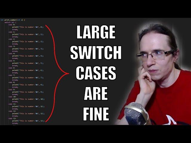 Huge Switch Cases Are Not That Bad | Tsoding