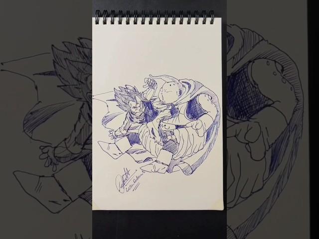 Speed drawing Stickman  Vegita  majibu  #shorts #anime #art #goutamduttaarts