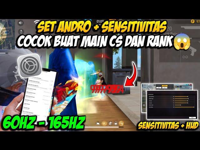 SET ANDRO 60HZ  SENSITIVITAS FF AUTO HEADSHOT 2024 SETELAH UPDATE || WORK SEMUA HP