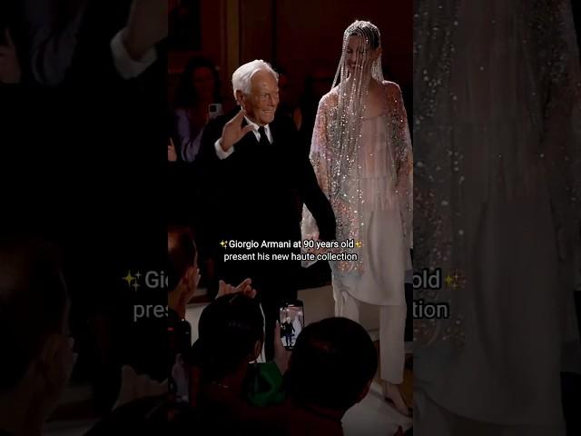 his love for fashion never age as 90yrs old designer#giorgioarmani