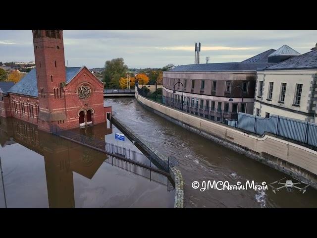 Newry Floods Drone Oct 2023