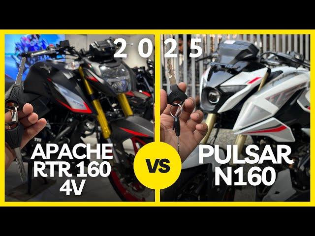 2025 TVS Apache RTR 160 4V Head-to-Head Comparison With Bajaj Pulsar N160