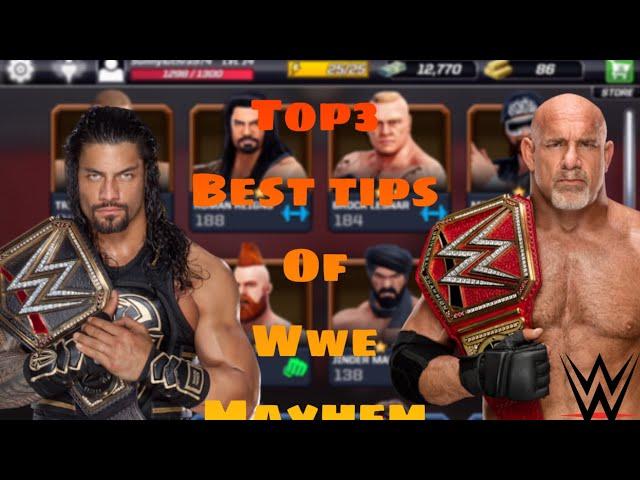 Top 3 best tips for wwe mayhem(in Hindi)
