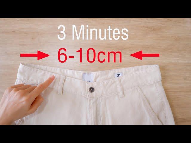 How To Reduce Waist Size Quickly Without Sewing Machine In 3 Minutes