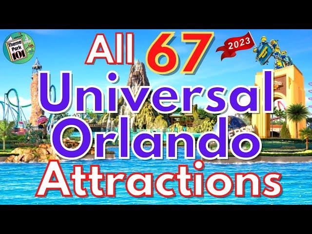 Universal Orlando Resort ATTRACTION GUIDE - Universal Studios, Islands of Adventure & Volcano Bay