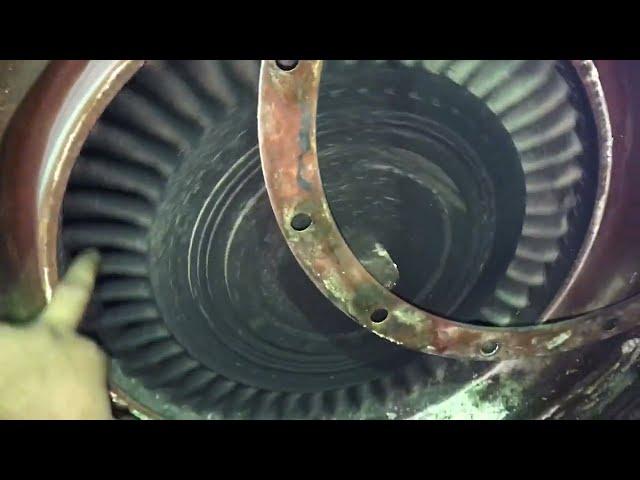 main engine turbocharger disassembly views #turbocharger #mainengineturbocharger #marineengine